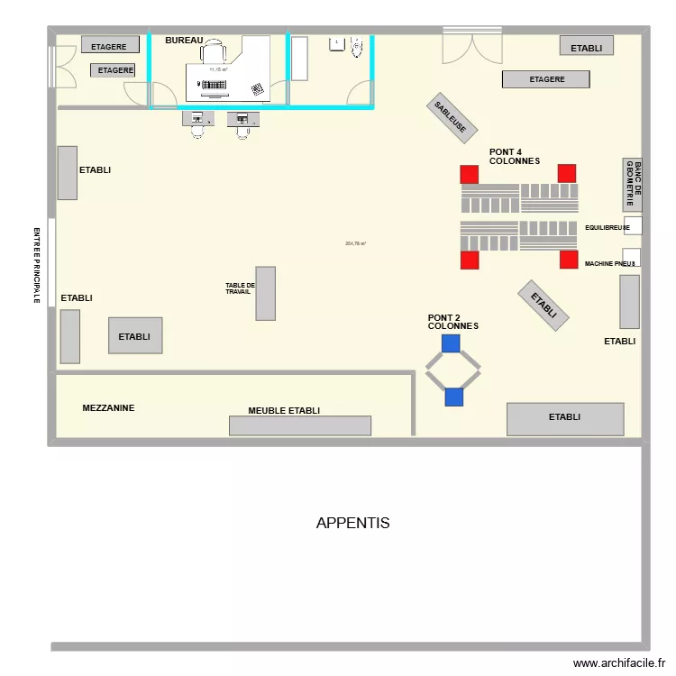 AVANT MANT SOS GARAGE. Plan de 