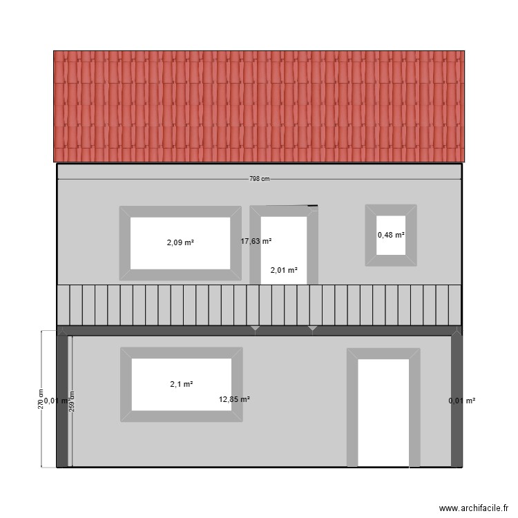 DANILOVIC FACADE ARRIERE PROJET 7. Plan de 8 pièces et 45 m2