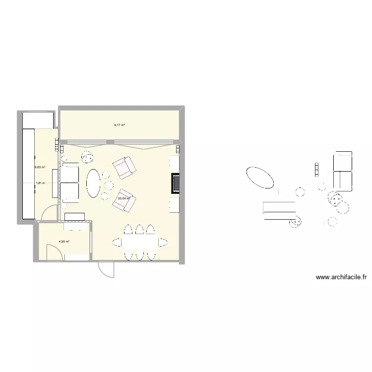 lavoisier 9. Plan de 4  et 56 m²