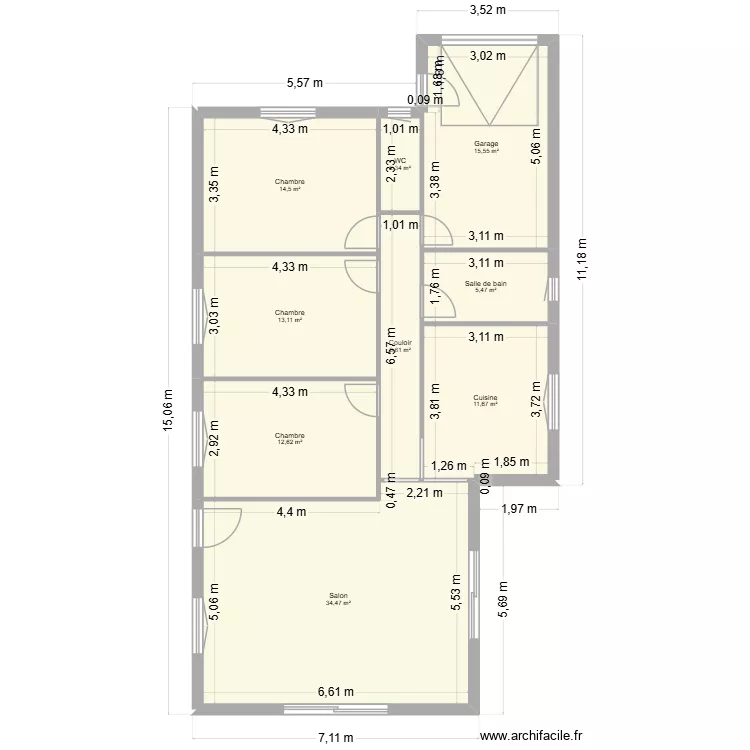 BARBIE. Plan de 9  et 116 m²