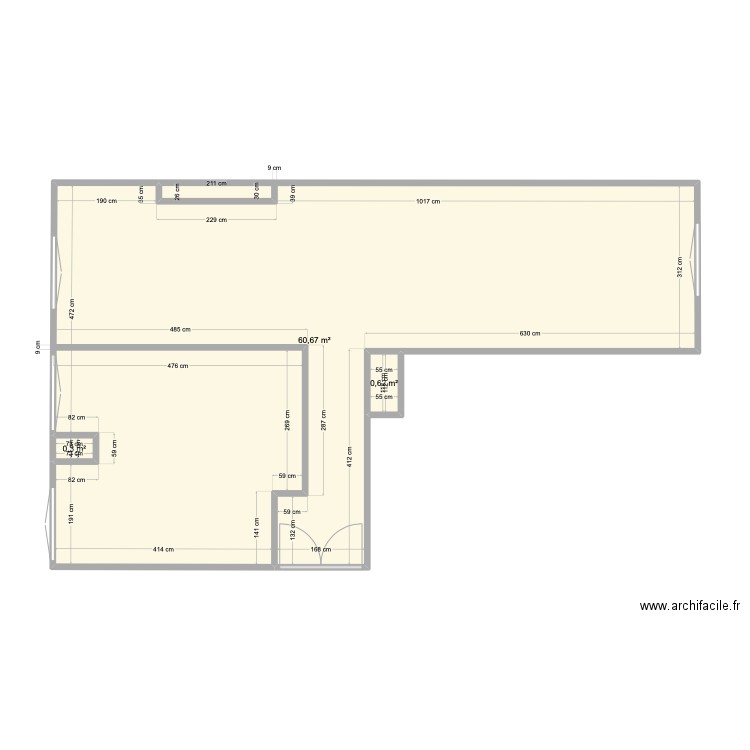 Berranger 2. Plan de 3 pièces et 62 m2