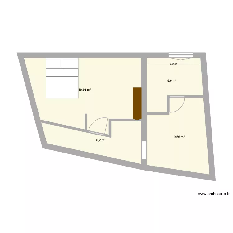ETAGE 1. Plan de 4  et 39 m²