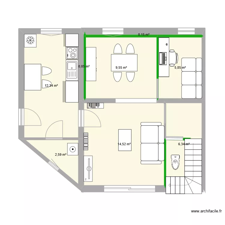 rdc san martin v.bis4. Plan de 8 et 51 m² rdc san martin v.bis4. Plan de 8 et 51 m²