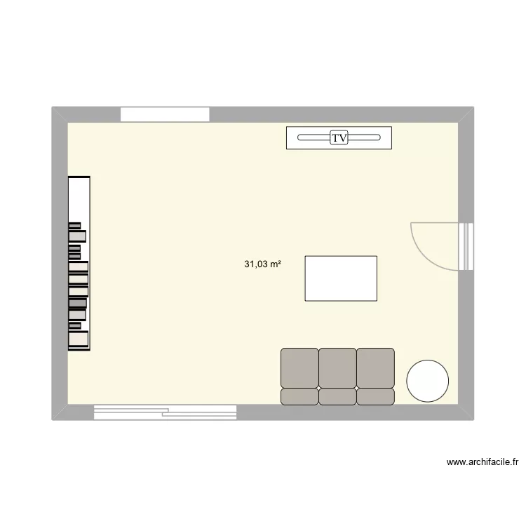 Ted. Plan de 1 Pièce et 31 m² Ted. Plan de 1 Pièce et 31 m²