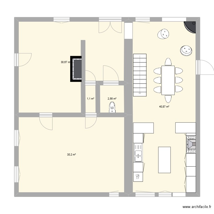 plan maison. Plan de 5 pièces et 105 m2