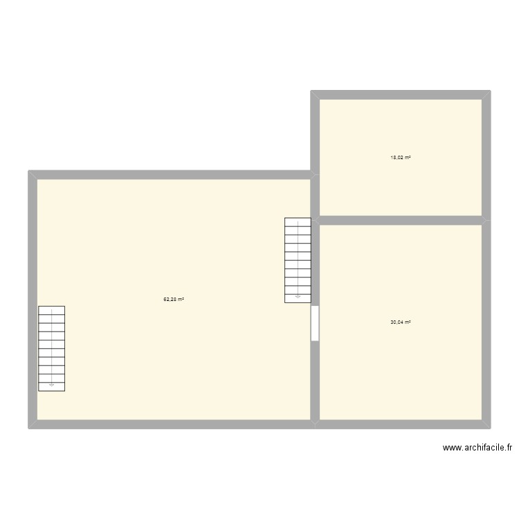 parnac. Plan de 3 pièces et 110 m2
