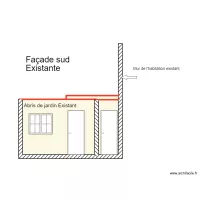 Fa&ccedil;ade sud existante 