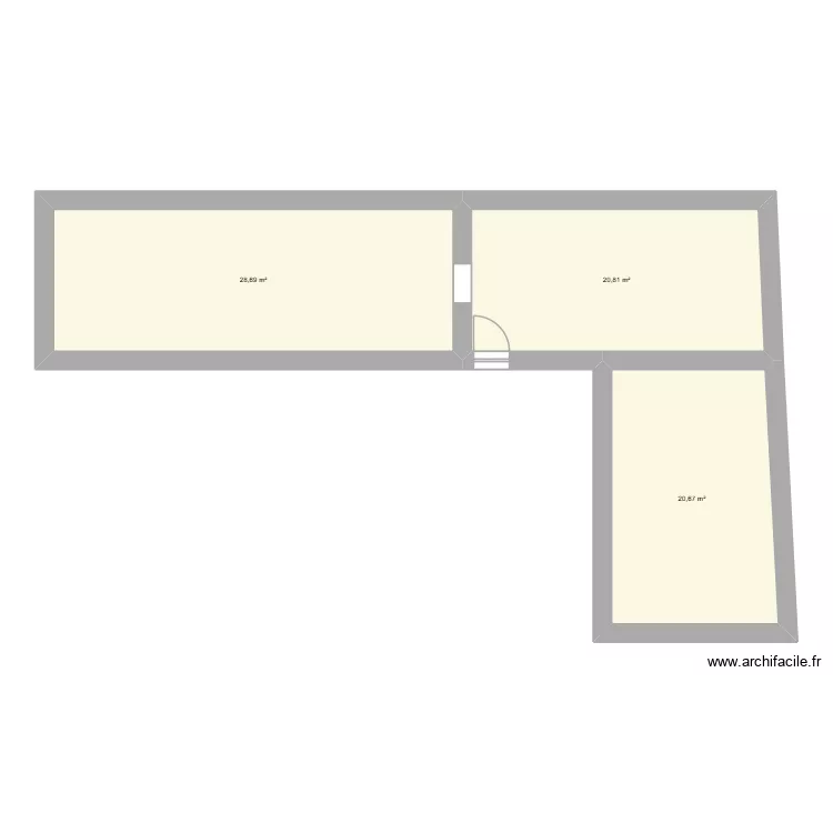 Etrich&eacute; - Entr&eacute;e, Buanderie, cave et atelier. Plan de 3  et 70 m²
