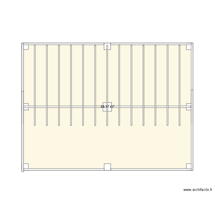 charpente extension. Plan de 1 pièce et 45 m2