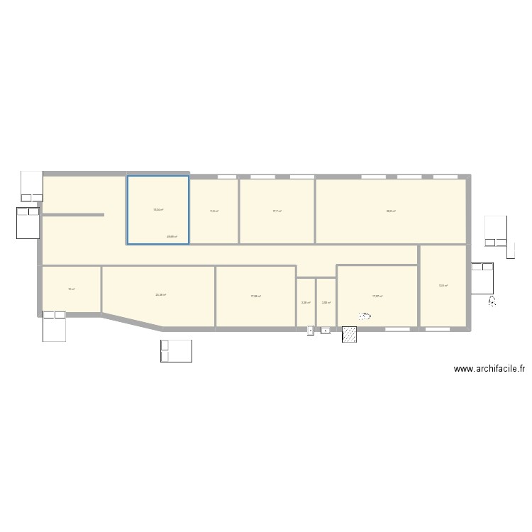 ORIGINAL ACOSTA. Plan de 12 pièces et 219 m2