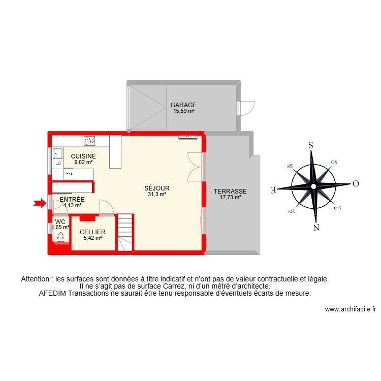 BI25138 -. Plan de 19 pièces et 138 m2