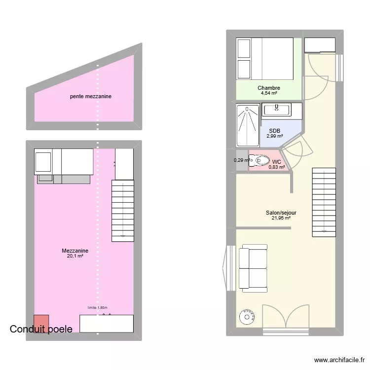 Chatel elec. Plan de 7  et 56 m²