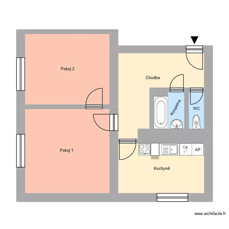 Sadov&aacute; 138, byt 3. Plan de 12  et 179 m²
