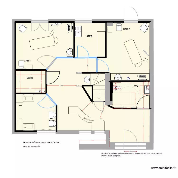 Leroux Sc&eacute;nario Futur PMR. Plan de 4  et 102 m²