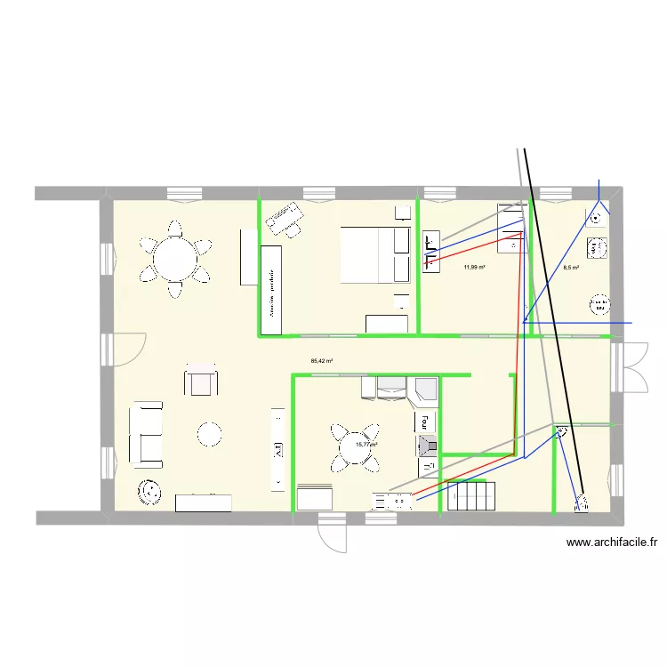BEROY (Betbezer) RDCnouveauplomberie. Plan de 