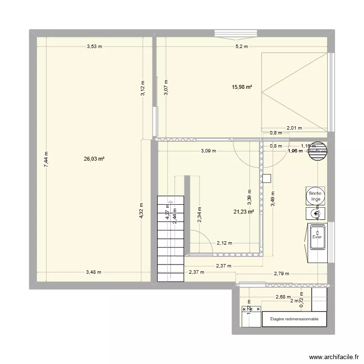 ARBUSIGNY Sous-sol. Plan de 