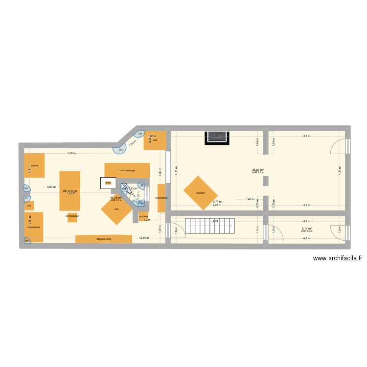 atelier 4 av gaspard malo. Plan de 4 pièces et 93 m2