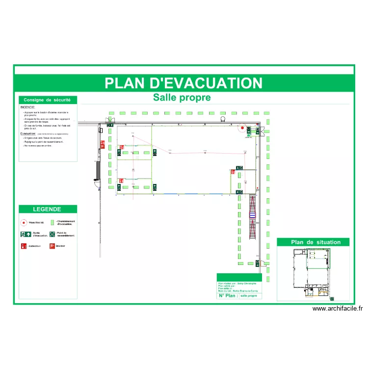 Salle Propre. Plan de Salle Propre. Plan de
