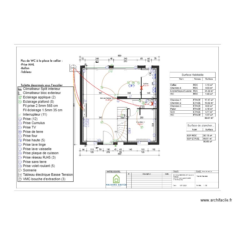 BENYKHLEF RDC ELEC. Plan de 0 pièce et 0 m2