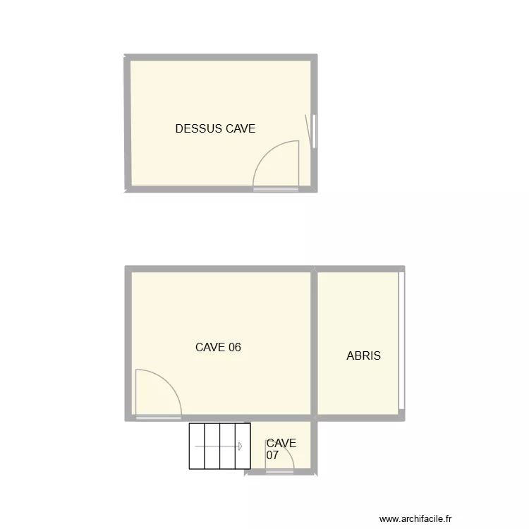 AIGREFEUILLE GRENIER. Plan de 4  et 19 m²
