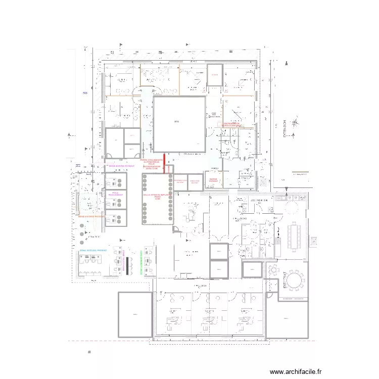 CABINET DENTAIRE 8. Plan de 17 Pièces et 267 m² CABINET DENTAIRE 8. Plan de 17 Pièces et 267 m²