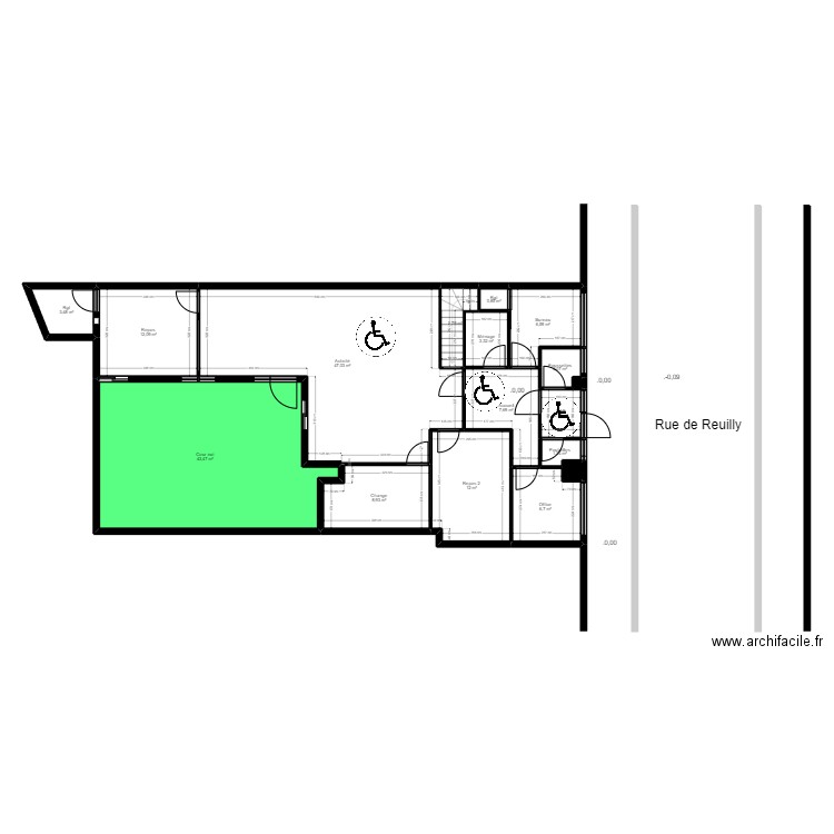 75P10R projet .. Plan de 22 pièces et 197 m2