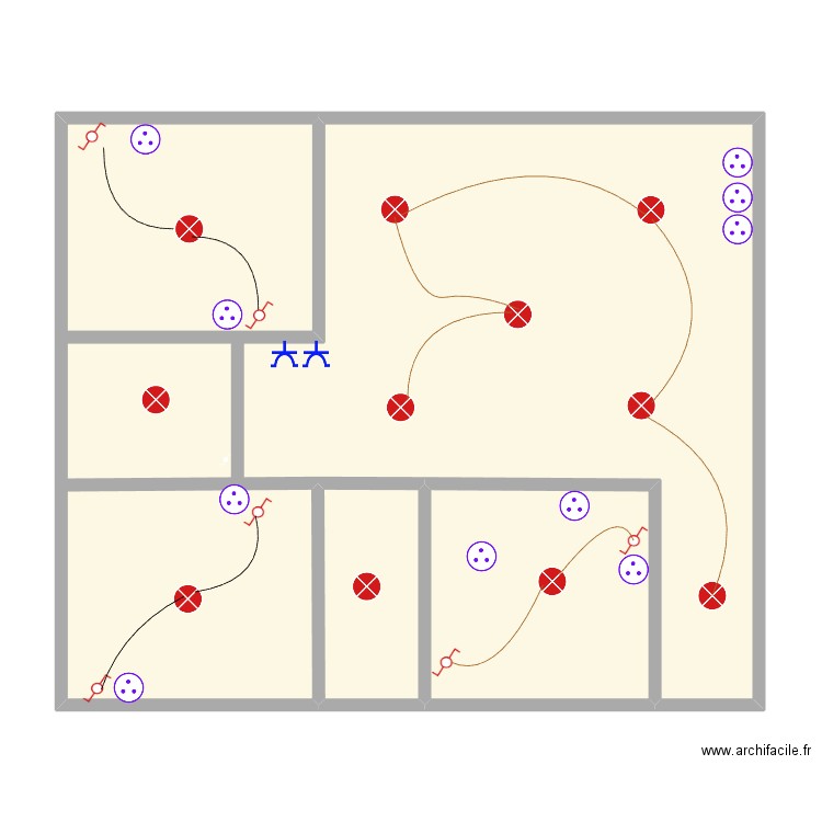 Guylene. Plan de 3 pièces et 101 m2