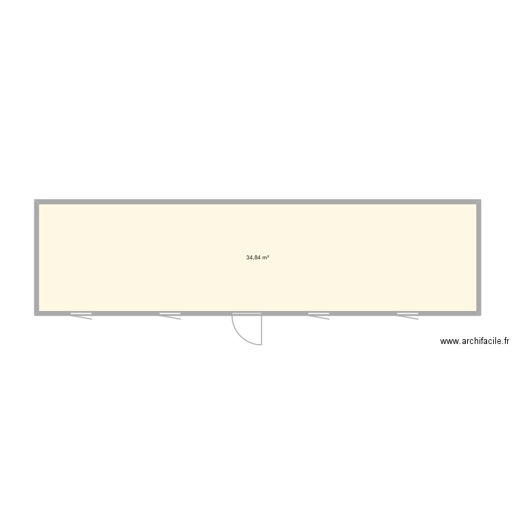 DORTOIR. Plan de 1 pièce et 35 m2