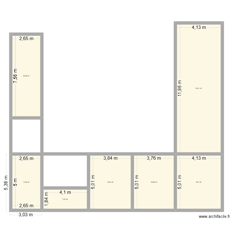 maison beaufort. Plan de 7 pièces et 149 m2