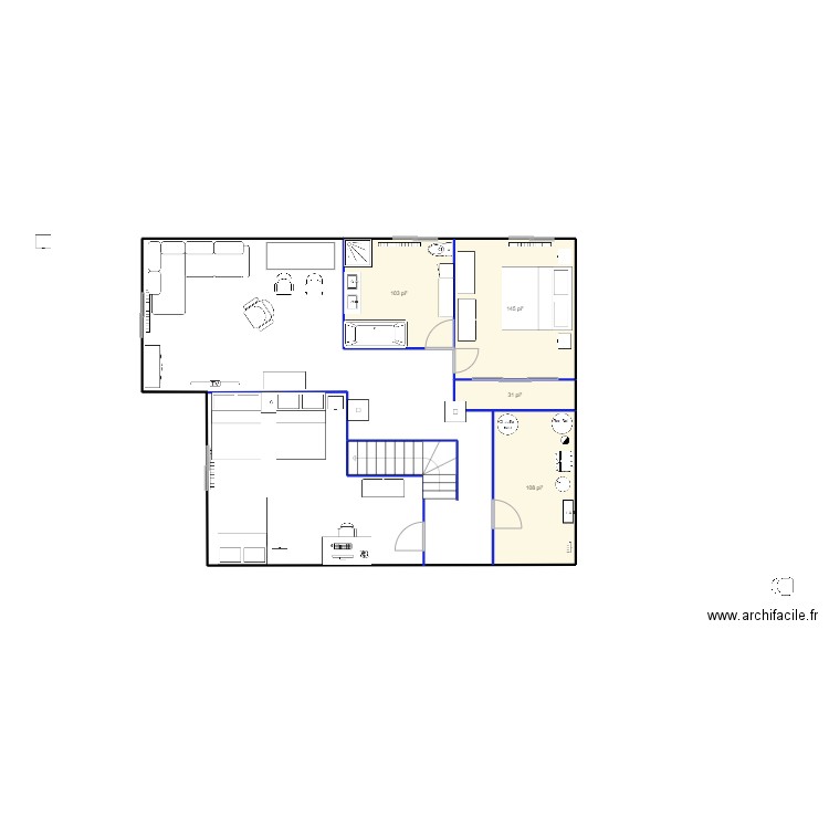 plan de base du sous-sol chalet 3. Plan de 0 pièce et 0 m2
