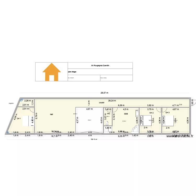 rougegrez quentin 1. Plan de 6  et 191 m²