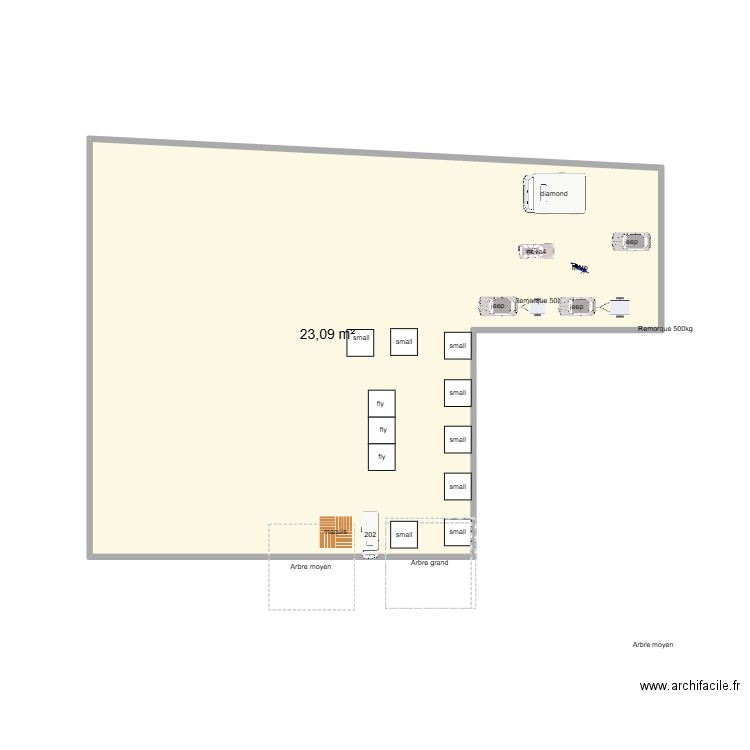 TULETTE. Plan de 1 pièce et 23 m2