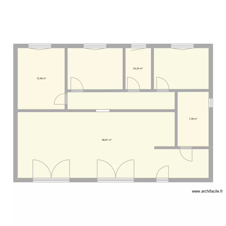 plan maison cenevieres2. Plan de 4  et 101 m²