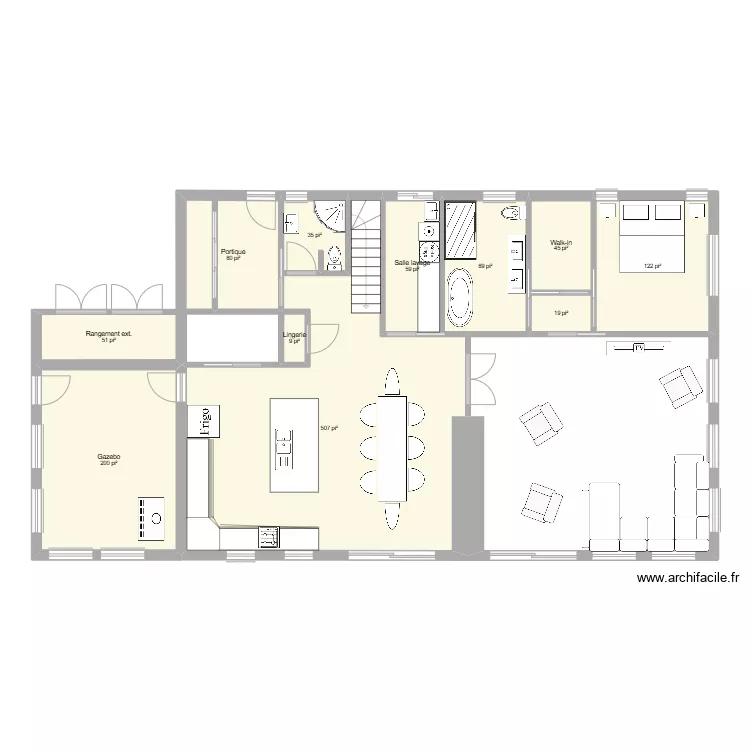Maison1 ss sol. Plan de 