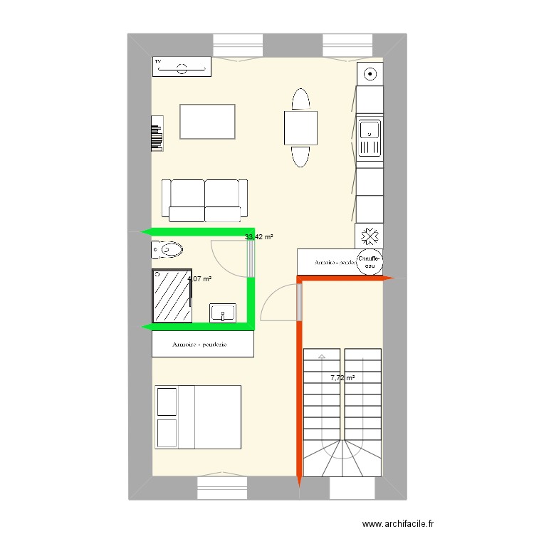 BEAULIEU. Plan de 18 pièces et 287 m2
