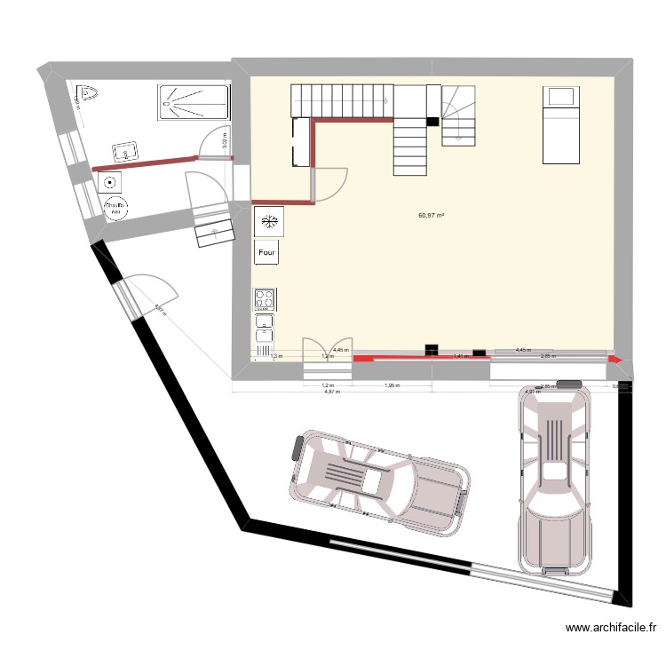 R&eacute;haussement total &eacute;curie. Plan de 0 pièce et 0 m2