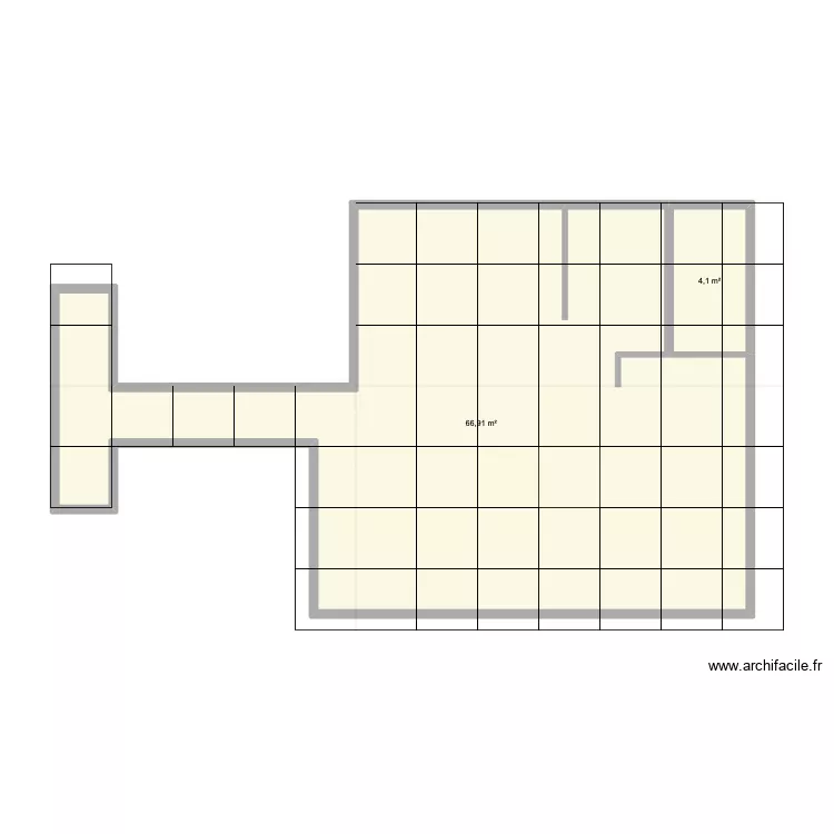 calepinage salon. Plan de 2  et 71 m²