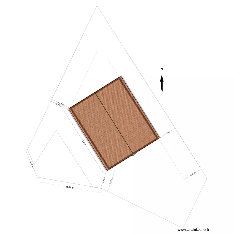 Elveren plan de masse+toiture. Plan de 1  et 118 m²