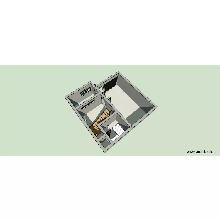 extension en bas. Plan de 3 Pièces et 42 m² extension en bas. Plan de 3 Pièces et 42 m²