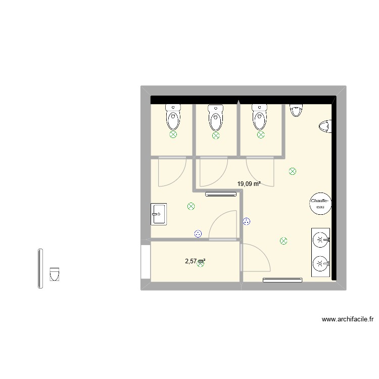 wc ferro. Plan de 0 pièce et 0 m2