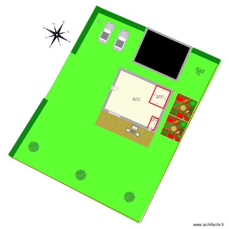 maison PP SD 1. Plan de 4 pièces et 143 m2