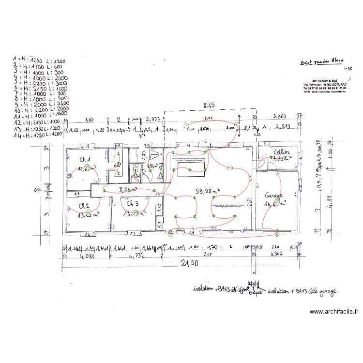 JOURDAN. Plan de 0 pièce et 0 m2
