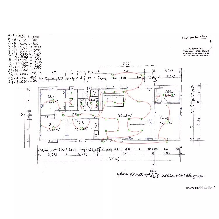 JOURDAN. Plan de 