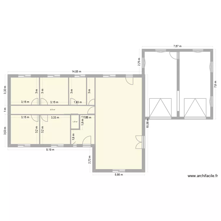 Maison 30. Plan de 3 et 115 m² Maison 30. Plan de 3 et 115 m²