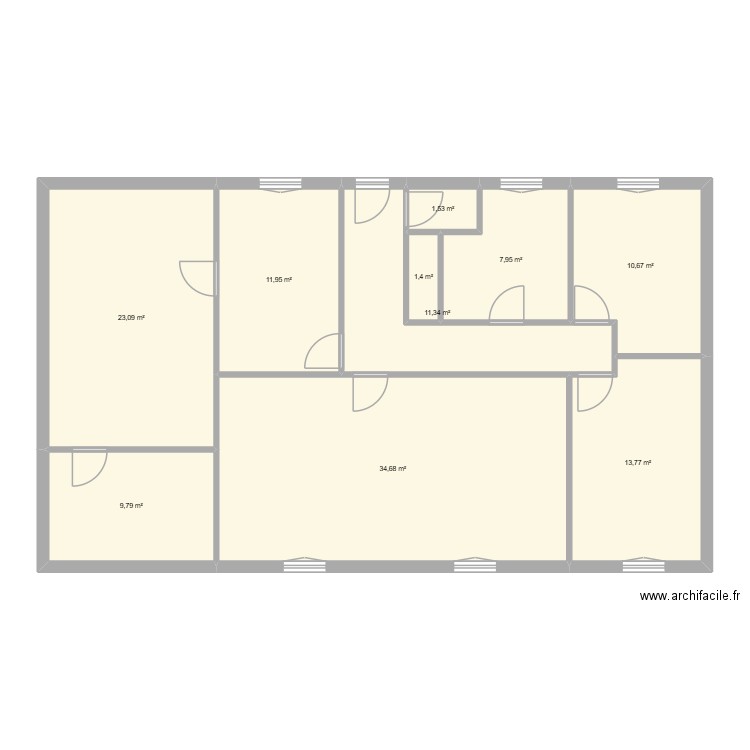 maison melanie. Plan de 10 pièces et 126 m2