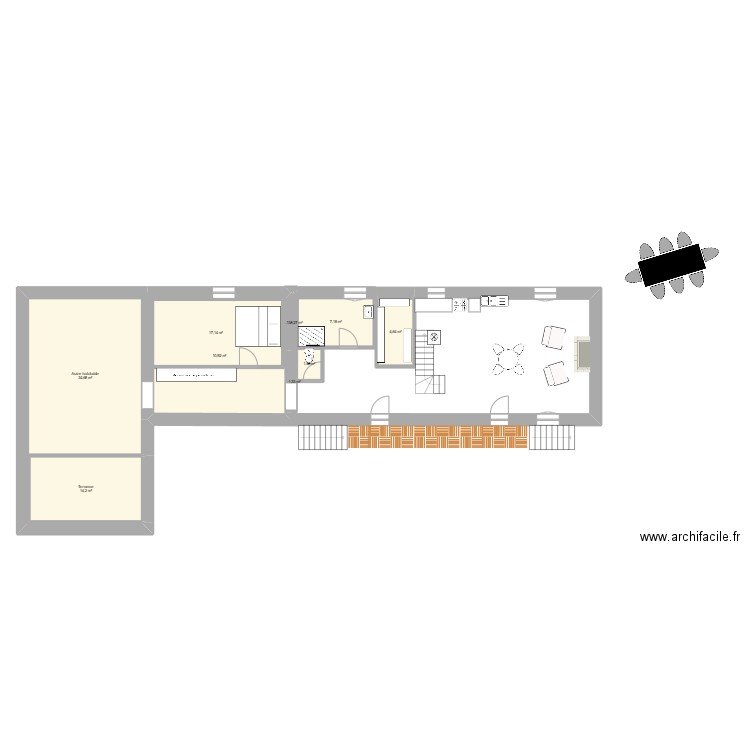 plan 2 maison Grange. Plan de 9 pièces et 111 m2