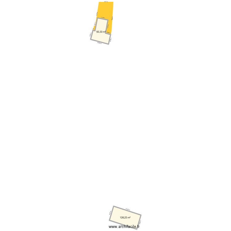 DUBOSCQ. Plan de 2 pièces et 220 m2