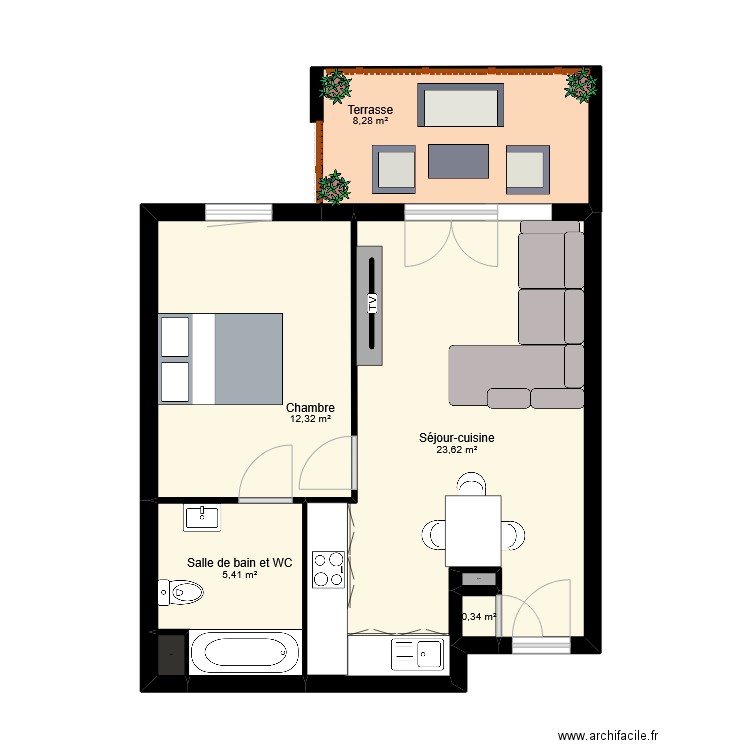 SALVO  marignane cj. Plan de 7 pièces et 50 m2