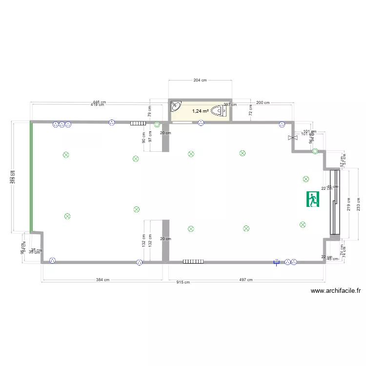 remise commerce St Gely du Fesc. Plan de 