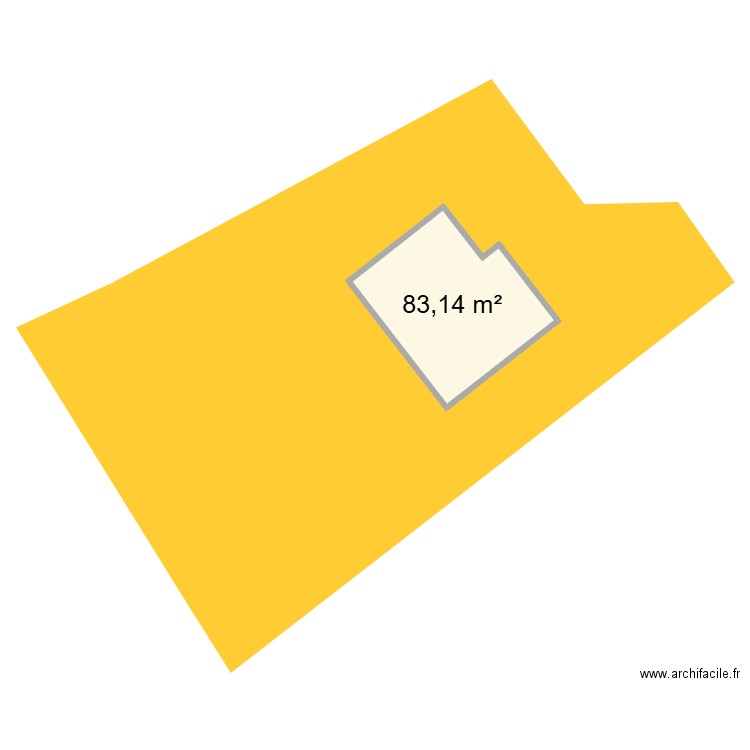 tournefeuille cadas. Plan de 1 pièce et 83 m2